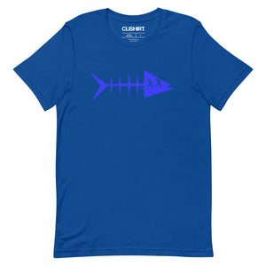 Clishirt© Blue Fish Unisex on Blue True Royal t-shirt