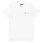 Clishirt© Embroidered White Fish Unisex t-shirt