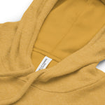 Clishirt© Embroidered Gold Fish Unisex heather mustard sueded fleece hoodie