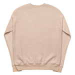Clishirt© White Fish Embroidered Unisex Heather Oat Sueded Fleece Sweatshirt