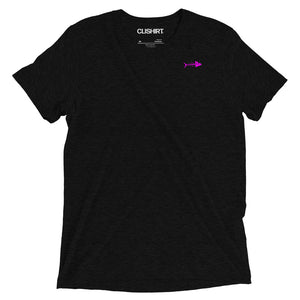 Clishirt© Magenta Fish Tri-Blend Short sleeve t-shirt