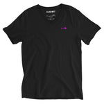 Clishirt© Magenta Fish Unisex Short Sleeve V-Neck T-Shirt