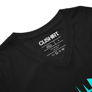 Clishirt© Cyan Fish Unisex Short Sleeve V-Neck T-Shirt