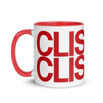 Clishirt© Red Double Branded Mug with Color Inside