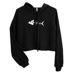 Clishirt© White Fish Crop Hoodie