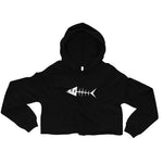 Clishirt© White Fish Crop Hoodie