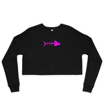 Clishirt© Magenta Fish Crop Sweatshirt