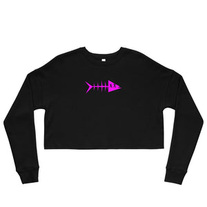 Clishirt© Magenta Fish Crop Sweatshirt