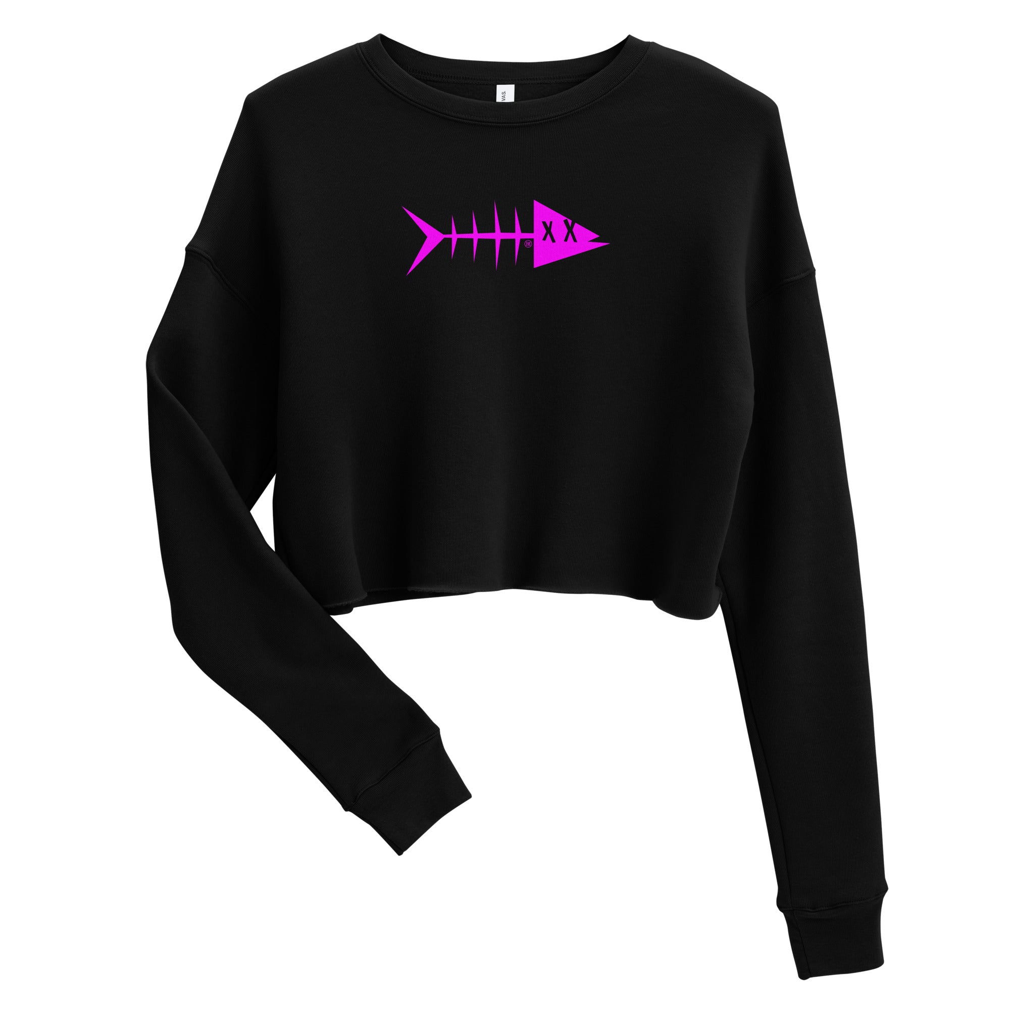 Clishirt© Magenta Fish Crop Sweatshirt