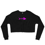 Clishirt© Magenta Fish Crop Sweatshirt