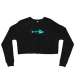 Clishirt© Cyan Fish Crop Sweatshirt