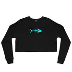 Clishirt© Cyan Fish Crop Sweatshirt