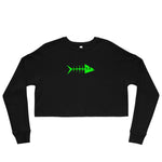 Clishirt© Green Fish Crop Sweatshirt