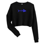 Clishirt© Blue Fish Crop Sweatshirt