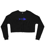 Clishirt© Blue Fish Crop Sweatshirt