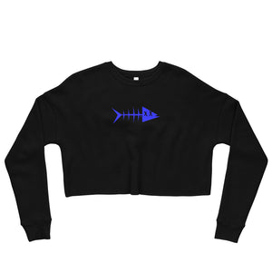 Clishirt© Blue Fish Crop Sweatshirt