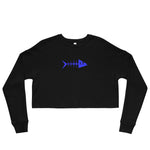 Clishirt© Blue Fish Crop Sweatshirt