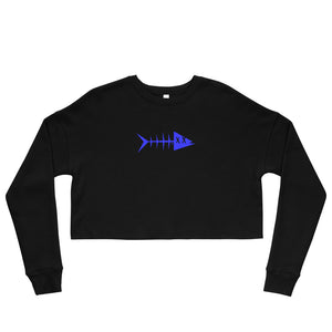 Clishirt© Blue Fish Crop Sweatshirt