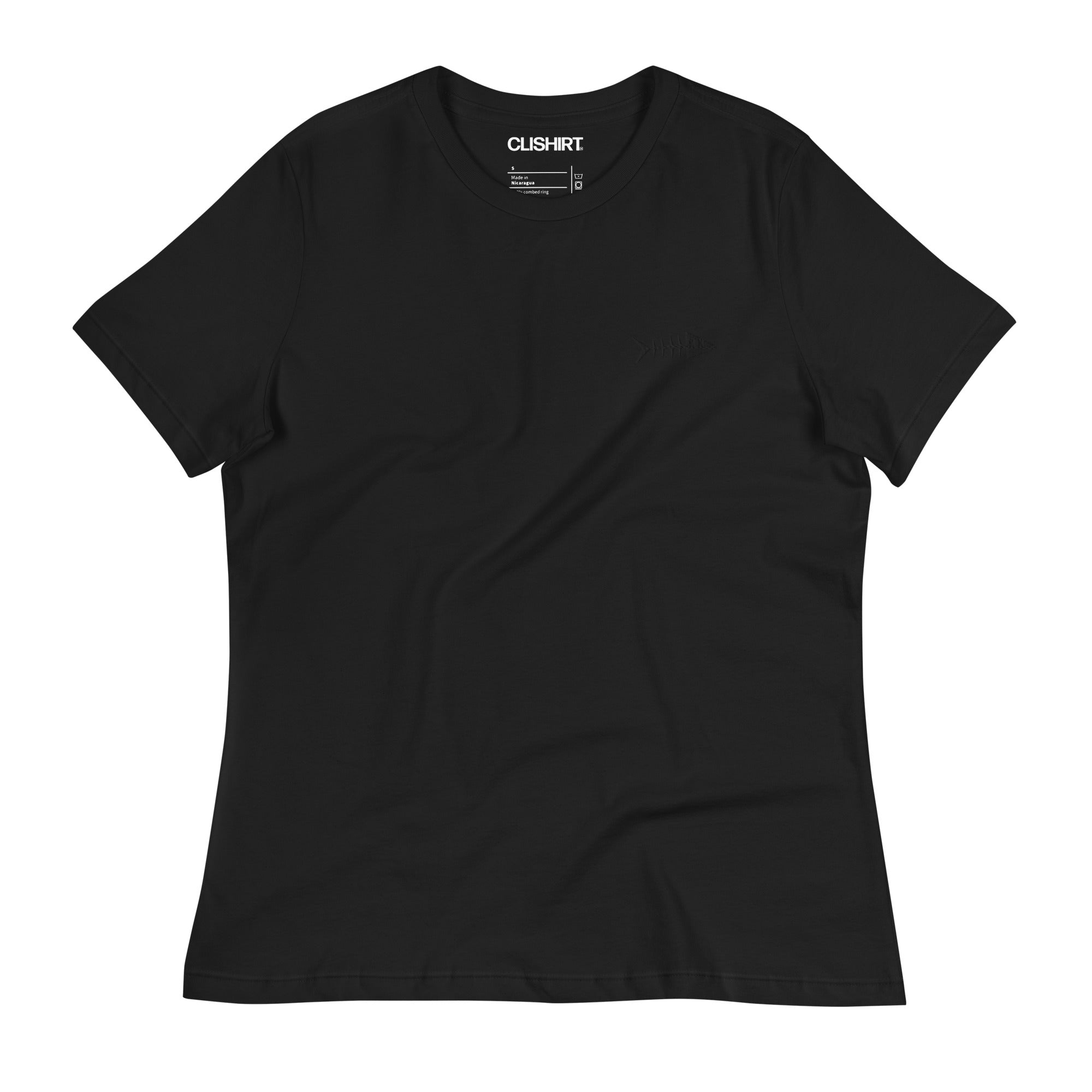 Clishirt© Embroidered Black Fish Women's Relaxed T-Shirt