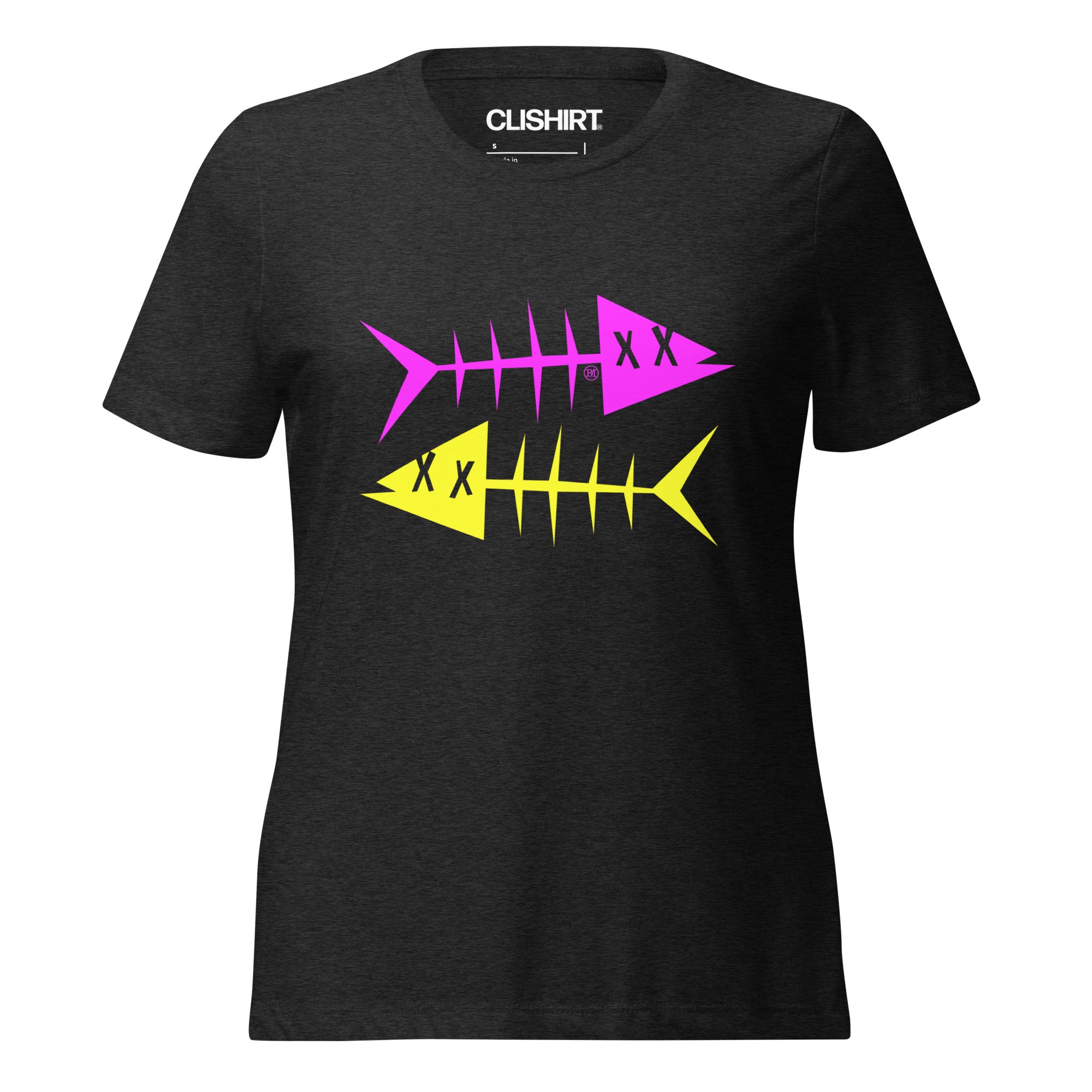 Clishirt© Magenta Fish Yellow Fish Women’s relaxed tri-blend t-shirt