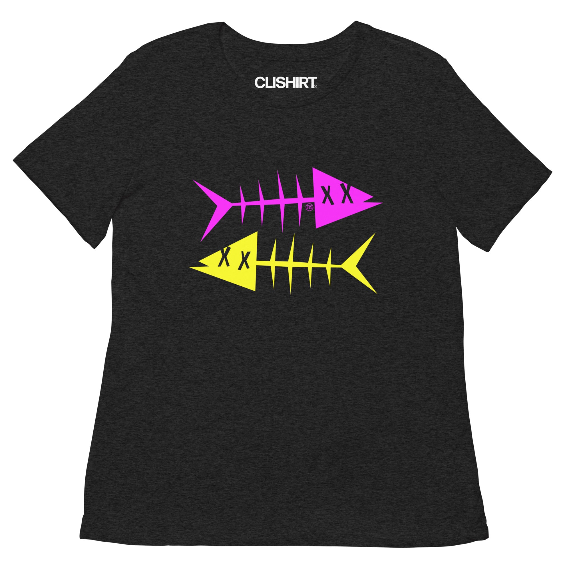 Clishirt© Magenta Fish Yellow Fish Women’s relaxed tri-blend t-shirt