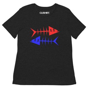 Clishirt© Red Fish Blue Fish Black Women’s relaxed tri-blend t-shirt