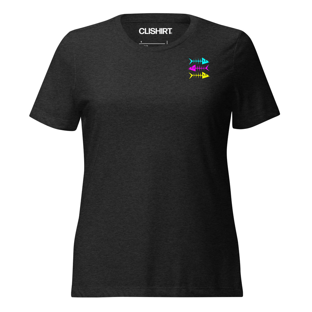 Clishirt© Cyan Magenta Yellow Fish Women’s relaxed tri-blend t-shirt