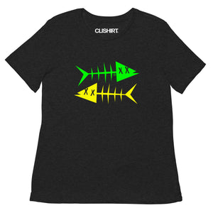 Clishirt© Green Fish Yellow Fish Women’s relaxed tri-blend t-shirt
