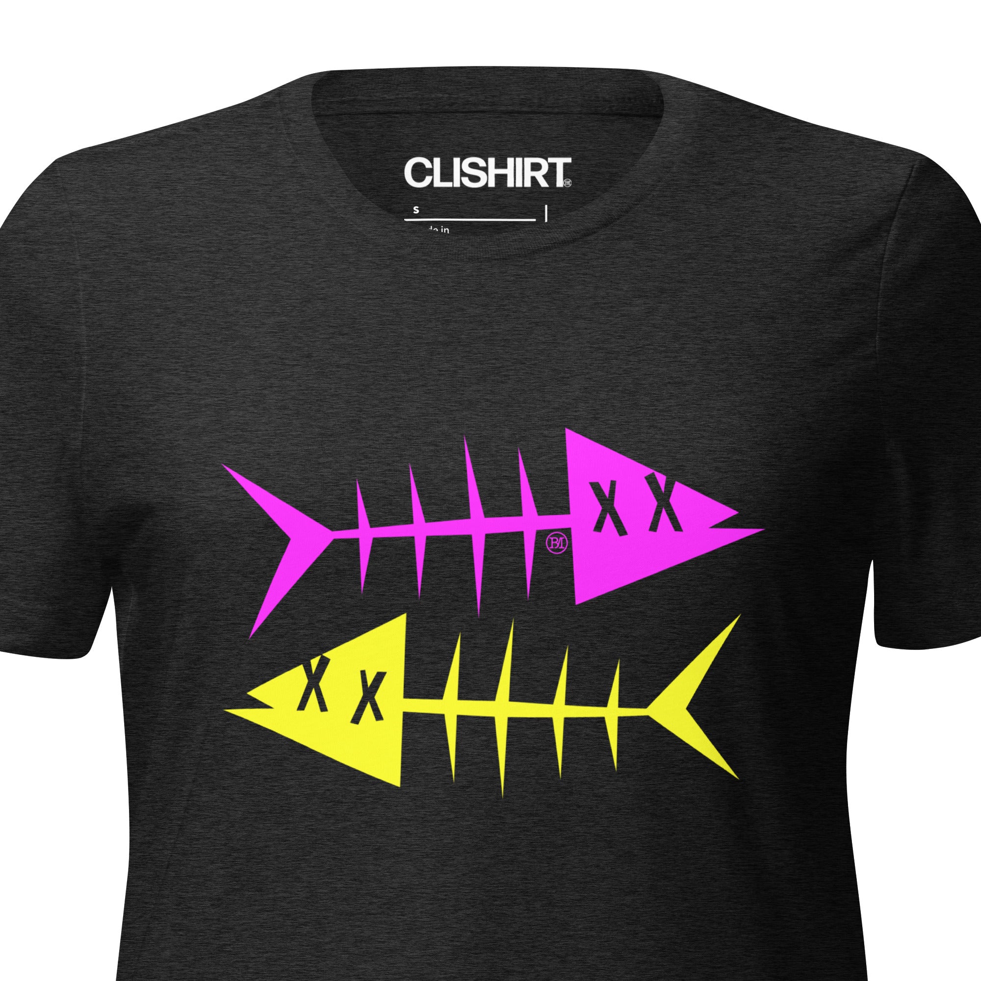 Clishirt© Magenta Fish Yellow Fish Women’s relaxed tri-blend t-shirt