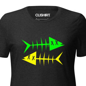 Clishirt© Green Fish Yellow Fish Women’s relaxed tri-blend t-shirt