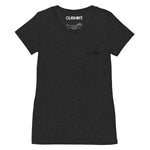 Clishirt© Embroidered Black Fish Tri-Blend Ladies' short sleeve t-shirt