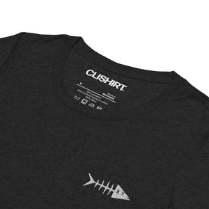 Clishirt© Embroidered White Fish Tri-Blend Ladies' short sleeve t-shirt