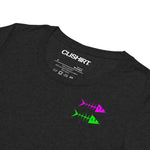 Clishirt© Green Magenta Fish Tri-Blend Ladies' short sleeve t-shirt