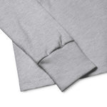 Clishirt© Embroidered Gray Fish Youth long sleeve tee