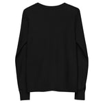 Clishirt© Embroidered Blue Fish Youth long sleeve tee