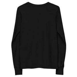 Clishirt© Embroidered Blue Fish Youth long sleeve tee