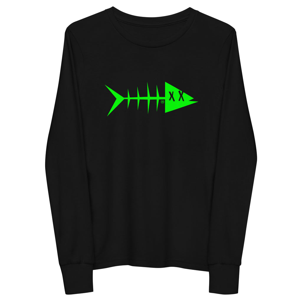 Clishirt© Green Fish Youth long sleeve tee