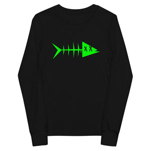 Clishirt© Green Fish Youth long sleeve tee