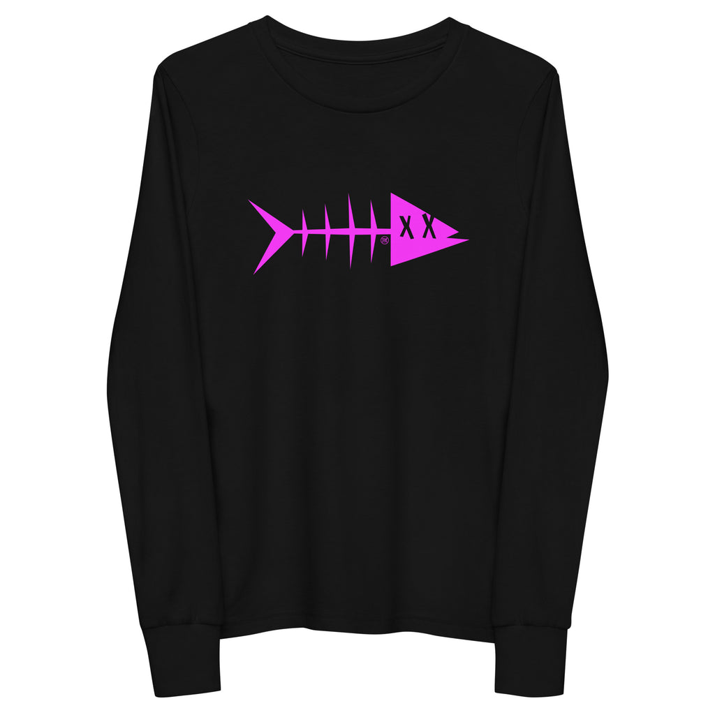 Clishirt© Magenta Fish Youth long sleeve tee