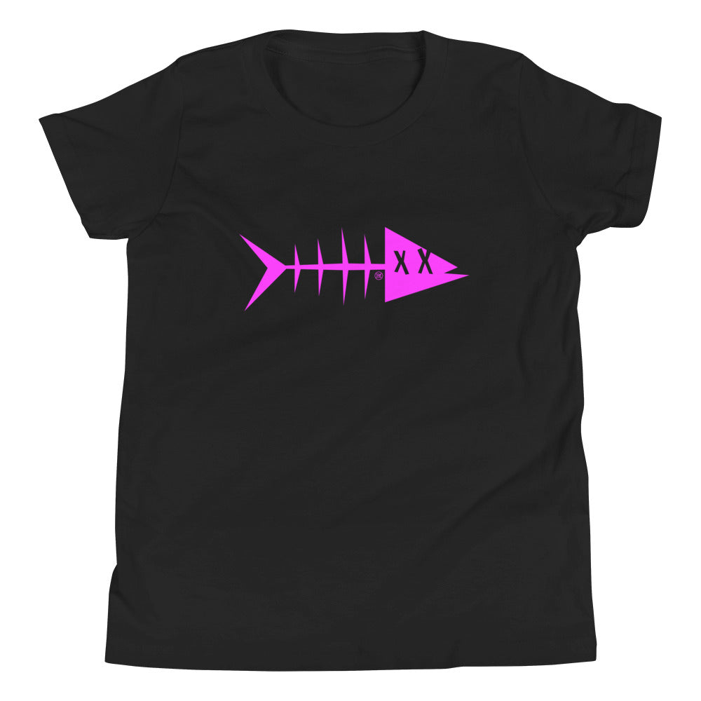 Clishirt© Magenta Fish Youth Short Sleeve T-Shirt