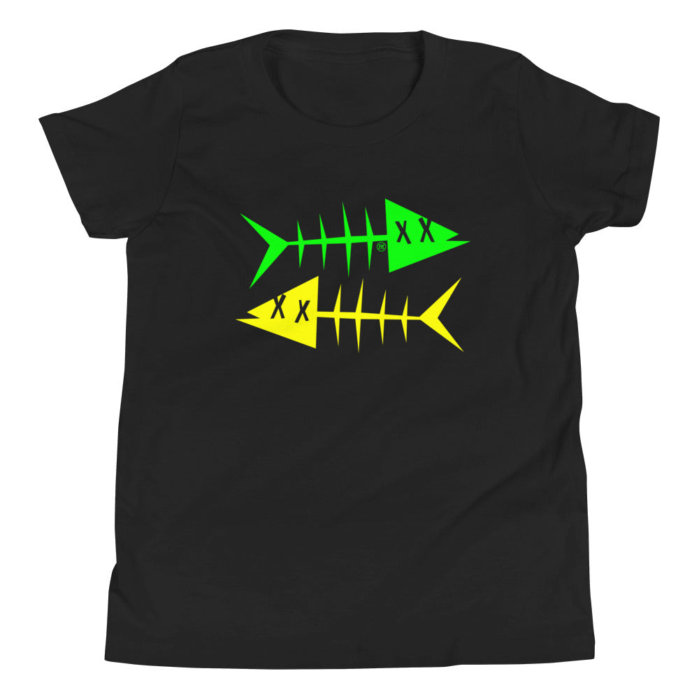 Clishirt© Green Fish Yellow Fish Youth Short Sleeve T-Shirt