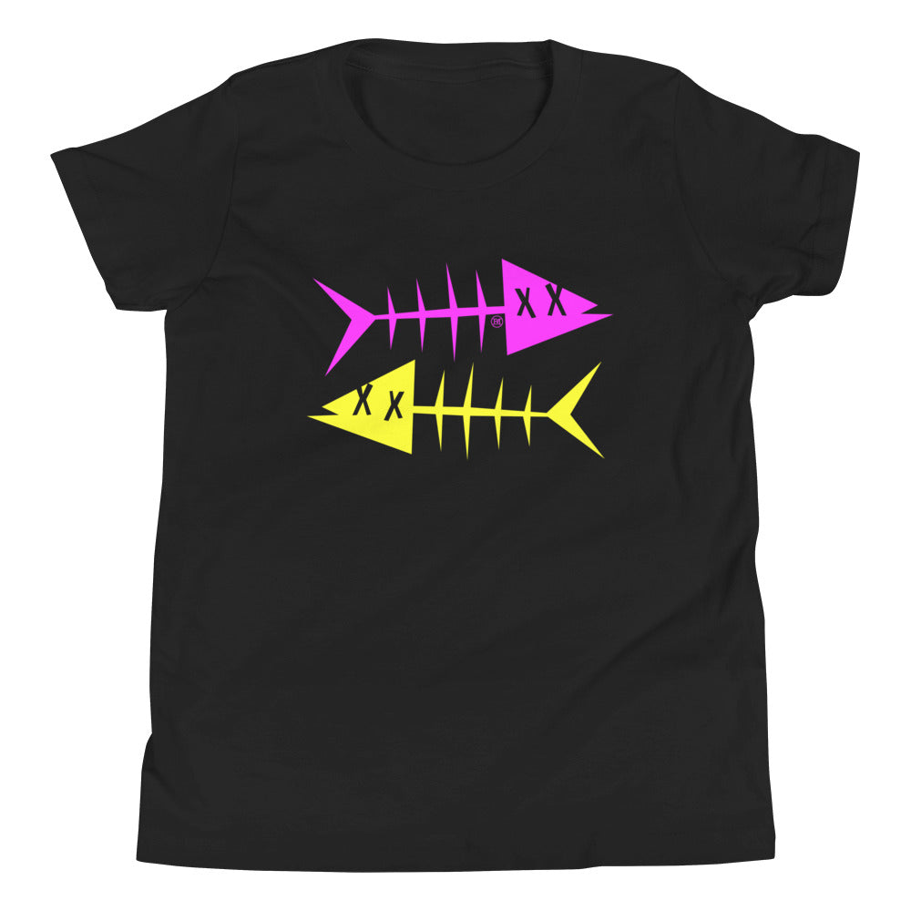 Clishirt© Magenta Fish Yellos Fish Youth Short Sleeve T-Shirt