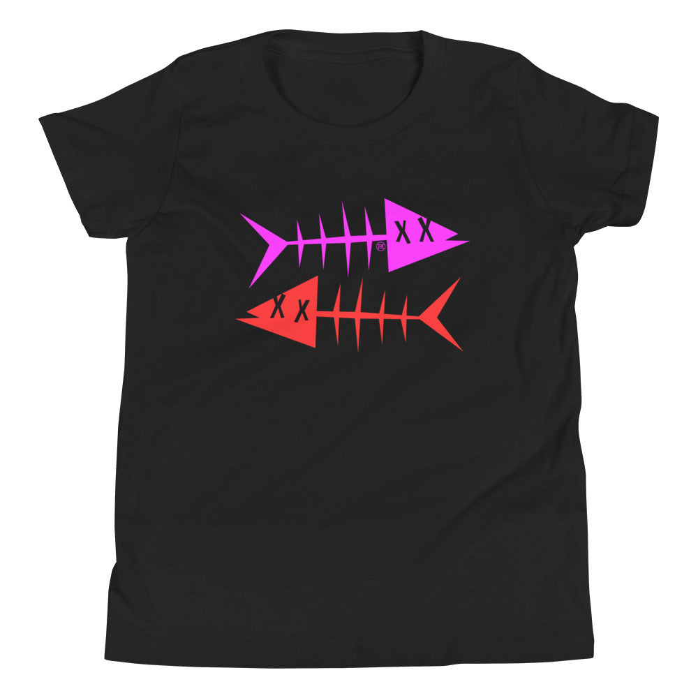 Clishirt© Magenta Fish Red Fish Youth Short Sleeve T-Shirt